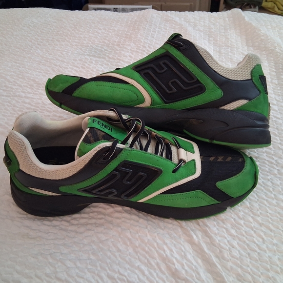 Fendi Other - Fendi Men's Vibrant Green and Black Sneakers